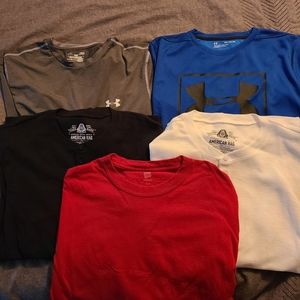 (5) unworn large long sleeve.